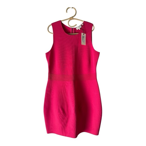 Ted Baker Gorjeta Knit Tulip Skirt Fuschia Pink Sheath Dress Size 5 US 12 - Picture 5 of 16